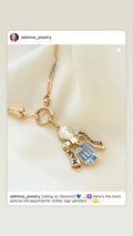 Extraordinary Zodiac Sign Aquamarine Pendant 18K Gold