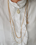 Amazing Two Toned Antique Watch Chain Choker 18K Gold 1940s