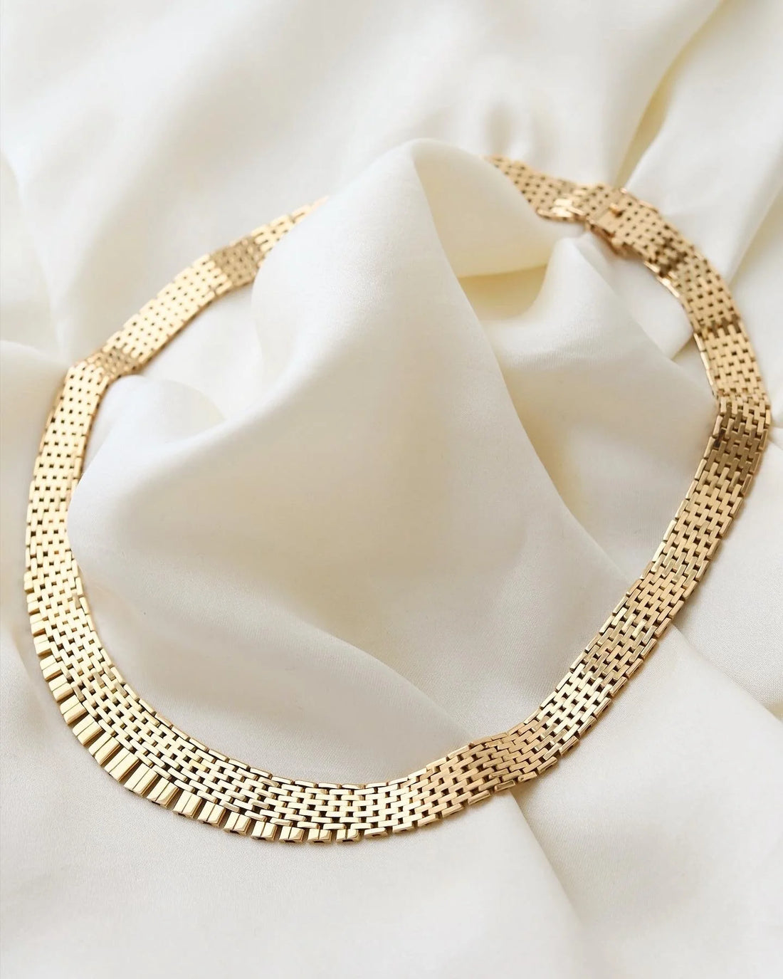 55 Grams Sublime Danish Vintage Necklace 14K Gold 1960