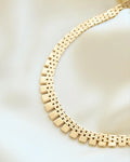 Stunning Brick Link Necklace 14K Gold 1960