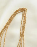 68 Inches / 172 cm Long Antique Belcher Chain w Bolt Clasp 18K Gold