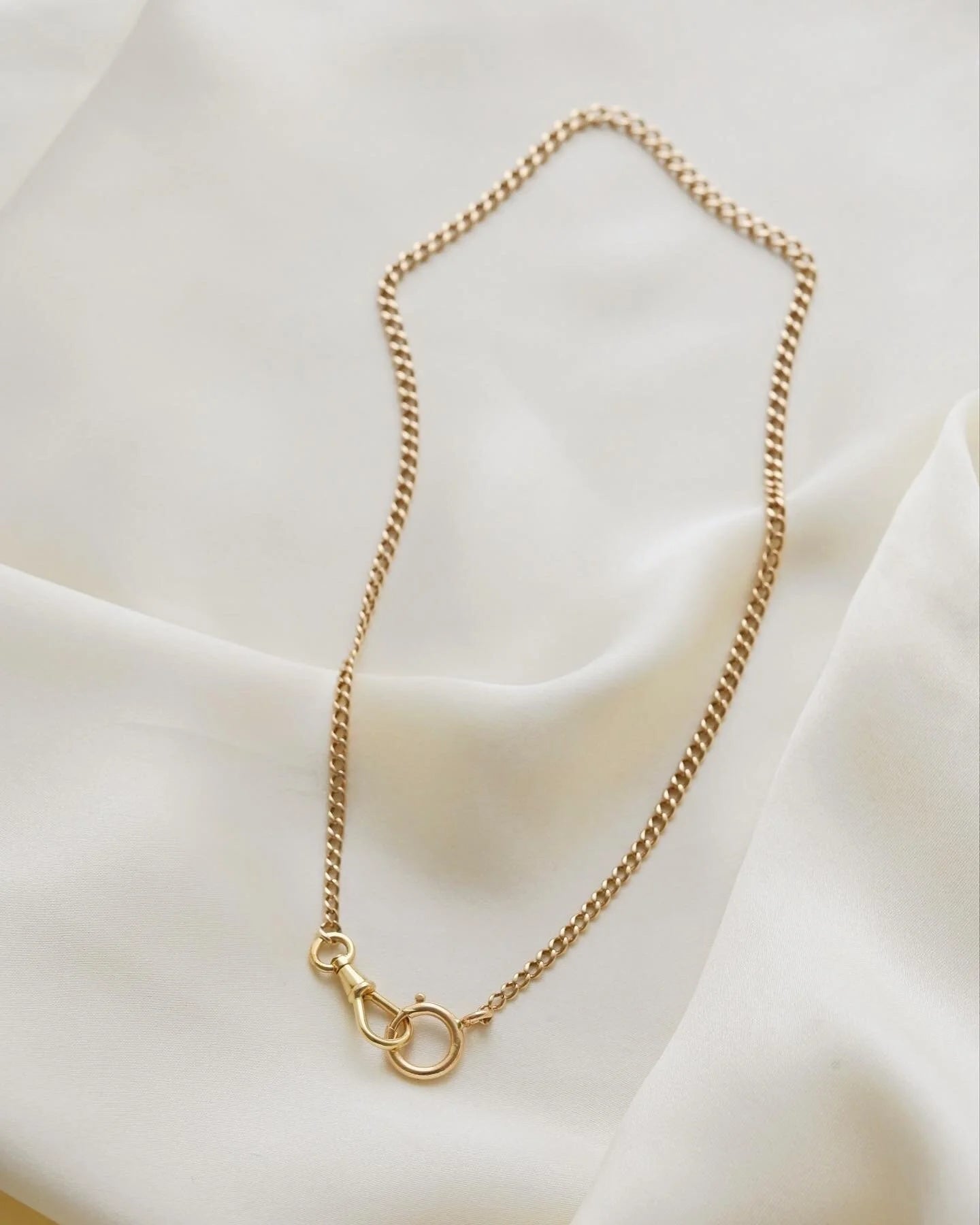 Rare Long 15.75 Inches Watch Chain 18K Gold Beg. 1900s