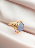 Perfect Moonstone Ring 🌔 18K Gold Swedish Vintage