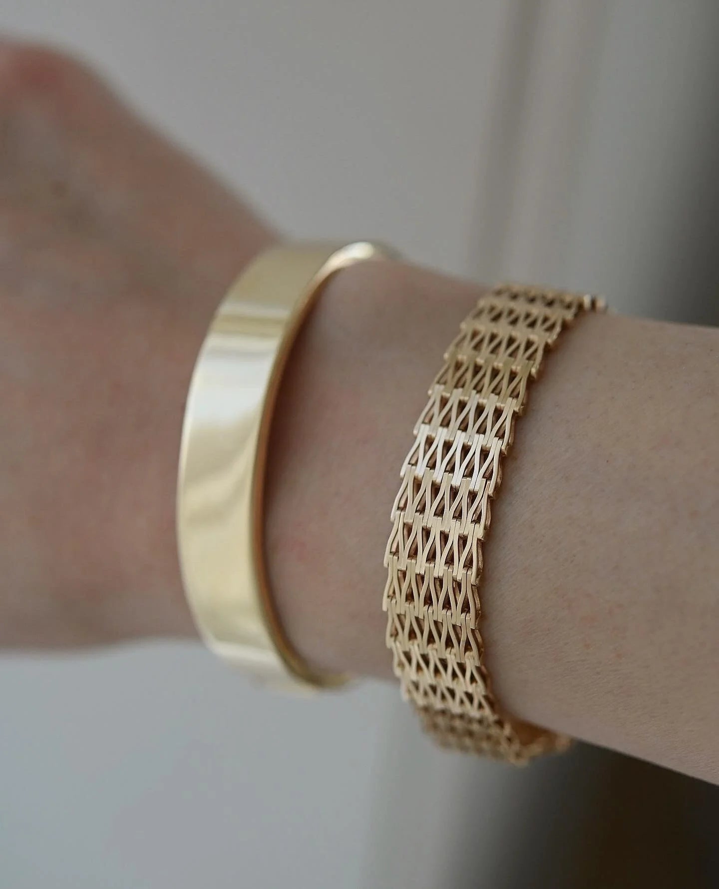 STUNNING Y Link Bracelet by Jens Poul Asby 14K Gold 1960