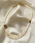 Sublime Danish Vintage Brick Link Necklace 16.1 Inches 1970s