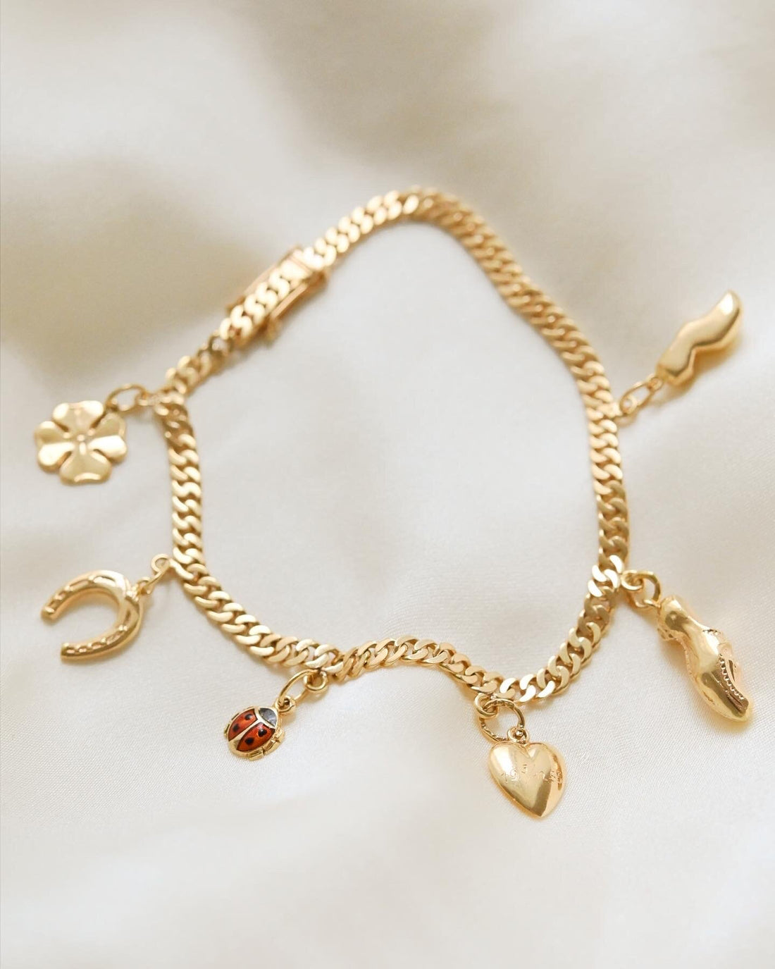 Special Good Luck Charm Bracelet 18K Gold 1950