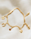 Special Good Luck Charm Bracelet 18K Gold 1950