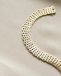 Beautiful Vintage Brick Link Bracelet 14K Gold 1960s