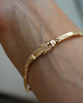 Gorg Danish Vintage Fancy Link Bracelet 18K Gold 1946-1956