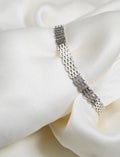 Beautiful Danish Vintage Brick Link Silver Bracelet