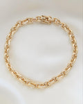Stunning Danish Vintage Anchor Bracelet 14K Gold 1960s