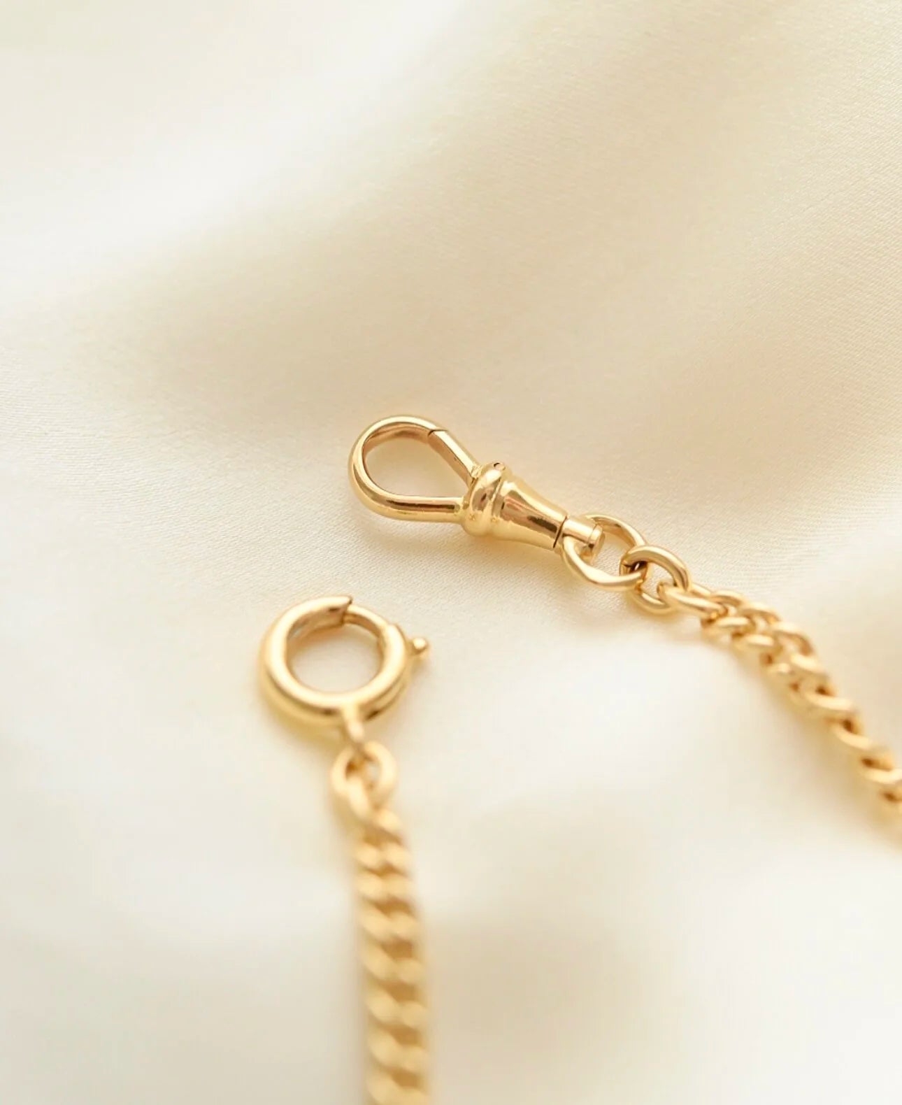 Antique Watch Chain 16.75 Inches 18K Gold 1920s