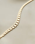 Vintage Baby Brick Link Necklace 17 Inches 14K Gold