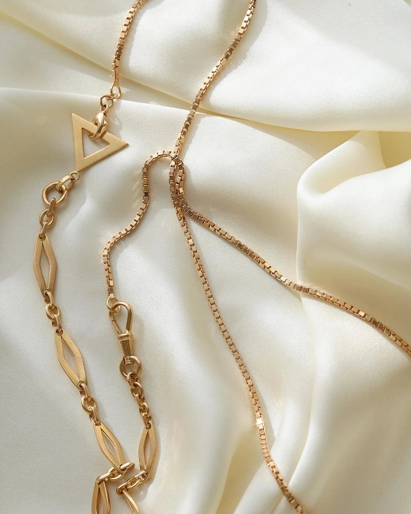 Unreal Stunning Antique Watch Chain 10.5 Inches 18K Rose Gold 1933