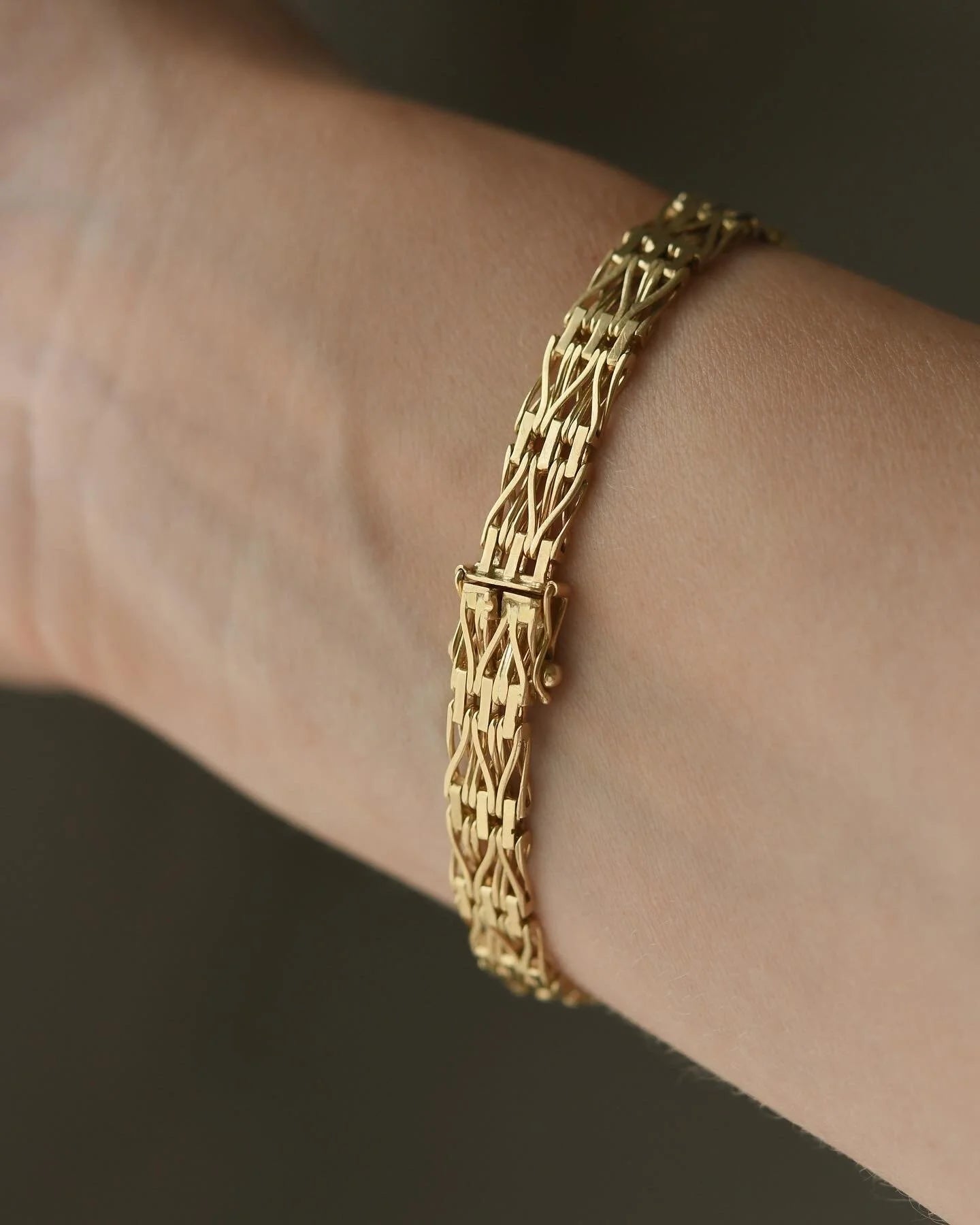 Stunning Danish Vintage Bracelet 14K Gold 1960s