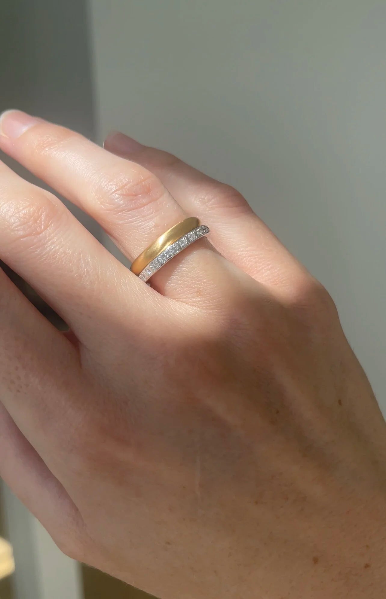 Gorgeous “ANNA” Luminous Antique Wedding Band 20K Gold 1927