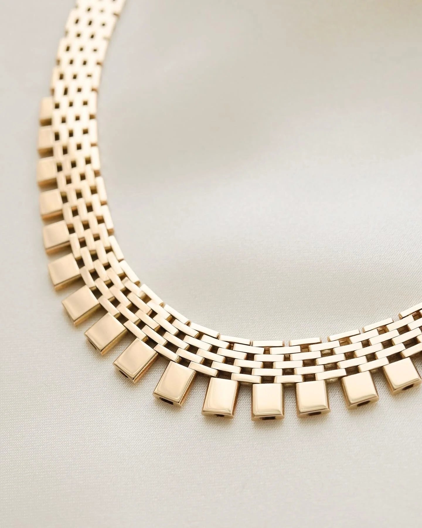 Stunning Danish Vintage Necklace 14K Gold 1970s