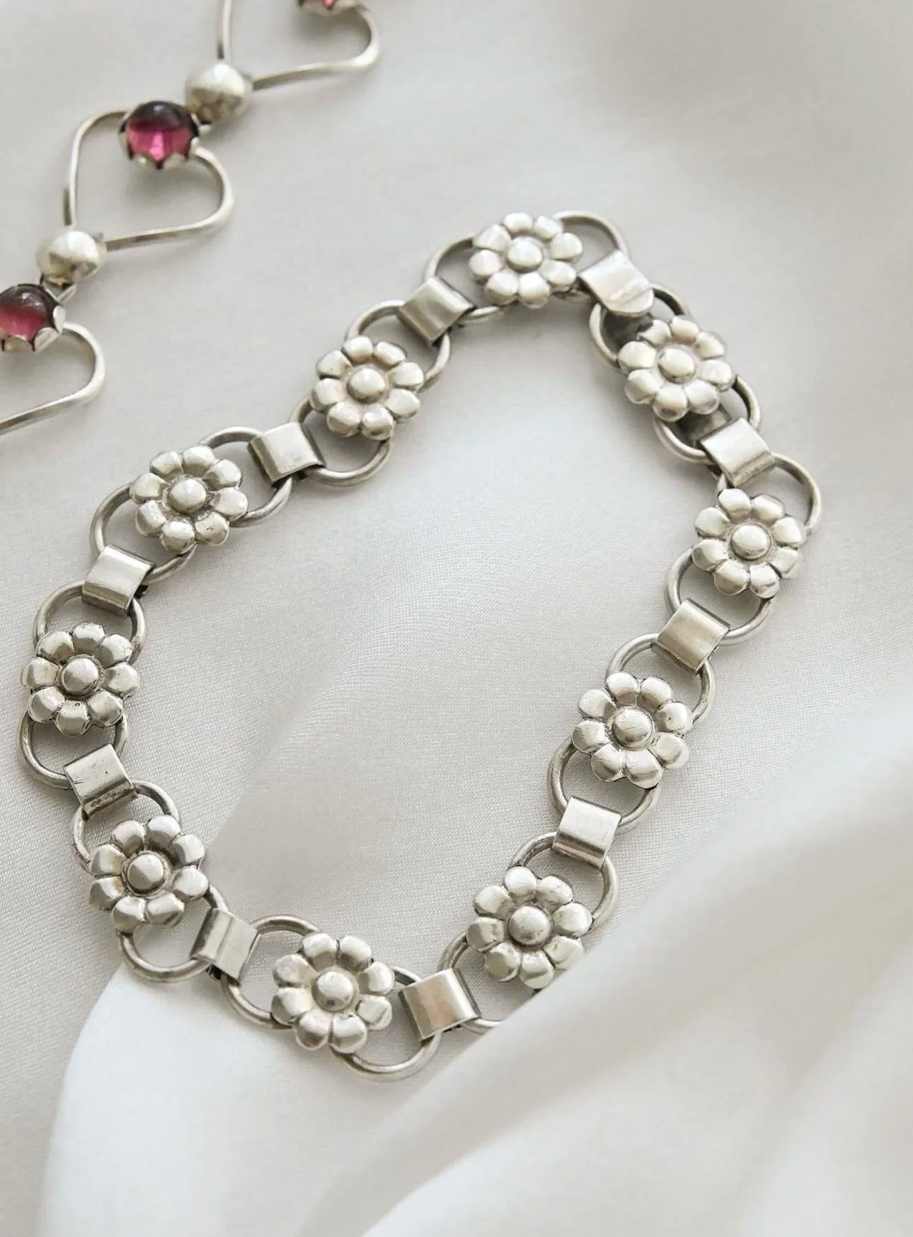 Old Flower Dream Silver Bracelet Sweden 1946