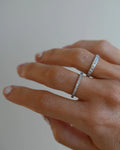 Dreamy Classic Swedish Vintage 0.45 Carats Diamond Band 18K White Gold