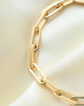 Perfect Italian Vintage Paper Clip Bracelet 18K Gold