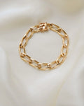Sublime Faceted Vintage Curb Link Bracelet 18K Gold