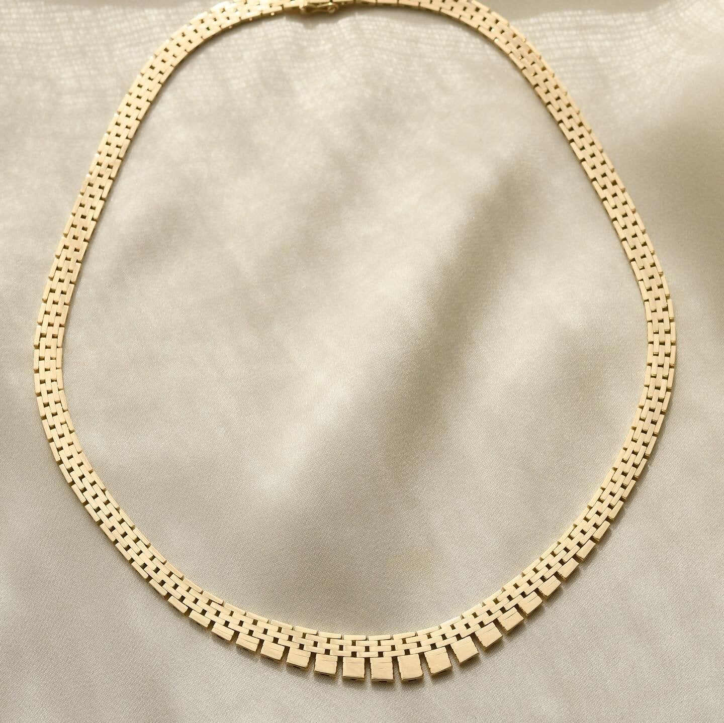 Gorgeous Sexy Brick Link Chain 29.5 Grams 14K Solid Gold