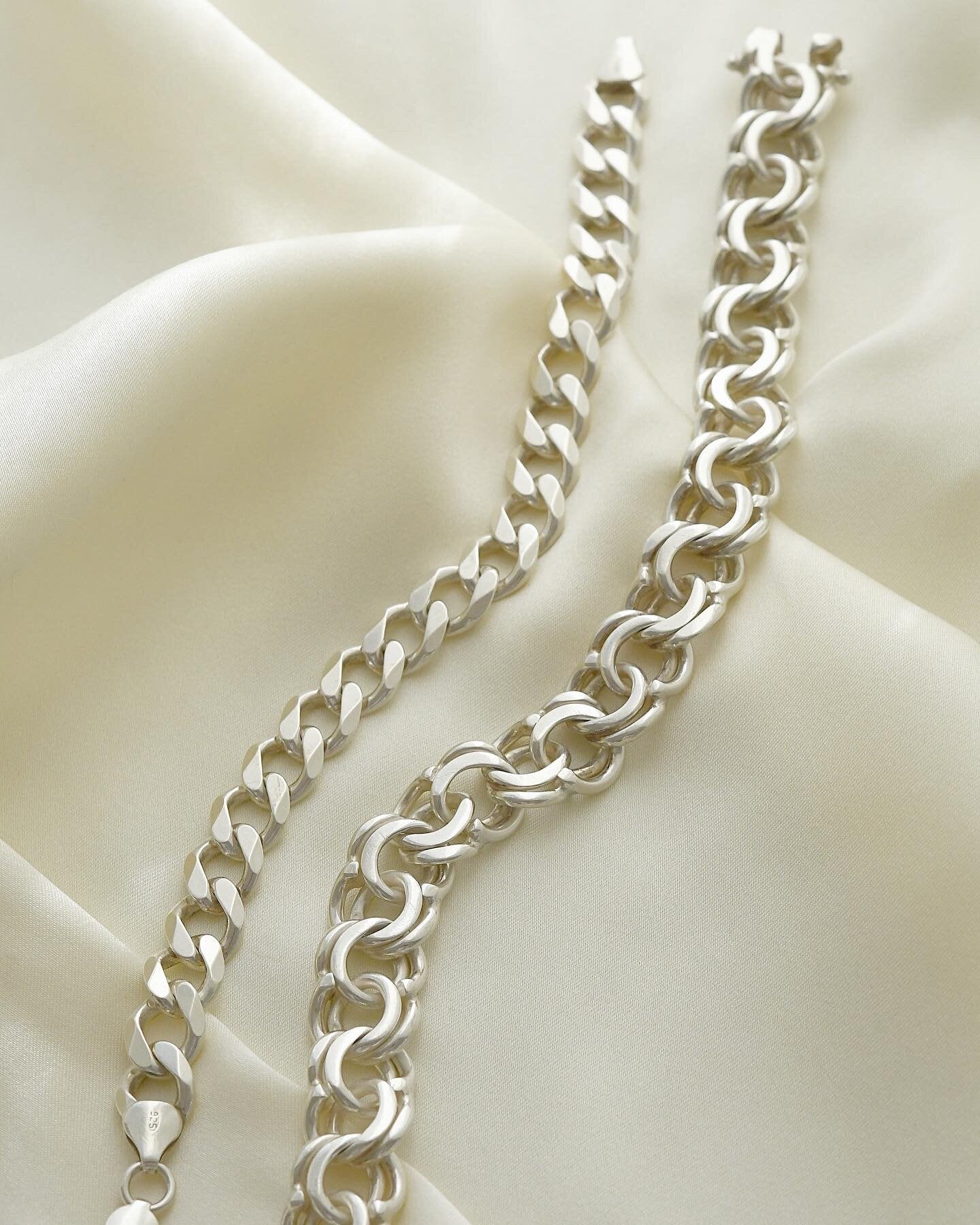 Vintage Silver Bracelet Bracelets Sold Separately Curb or Bismarck