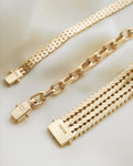 Outstanding Heavy Wide Danish Vintage Bracelet 14K Gold 1960s