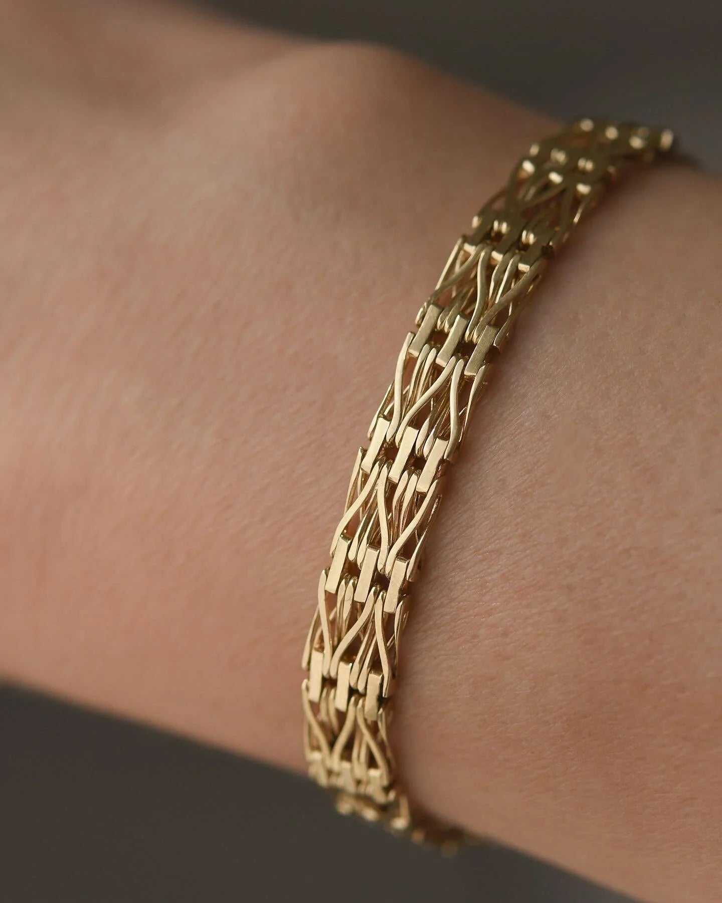 Stunning Danish Vintage Bracelet 14K Gold 1960s