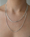 Super Pretty Long Anchor Link Chain Sterling Silver