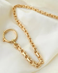 Big Fat Antique Anchor Link Watch Chain 18K Gold