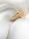 Extraordinary Signet Ring w Secret Compartment LA or AL 18K Gold 1949 Sweden