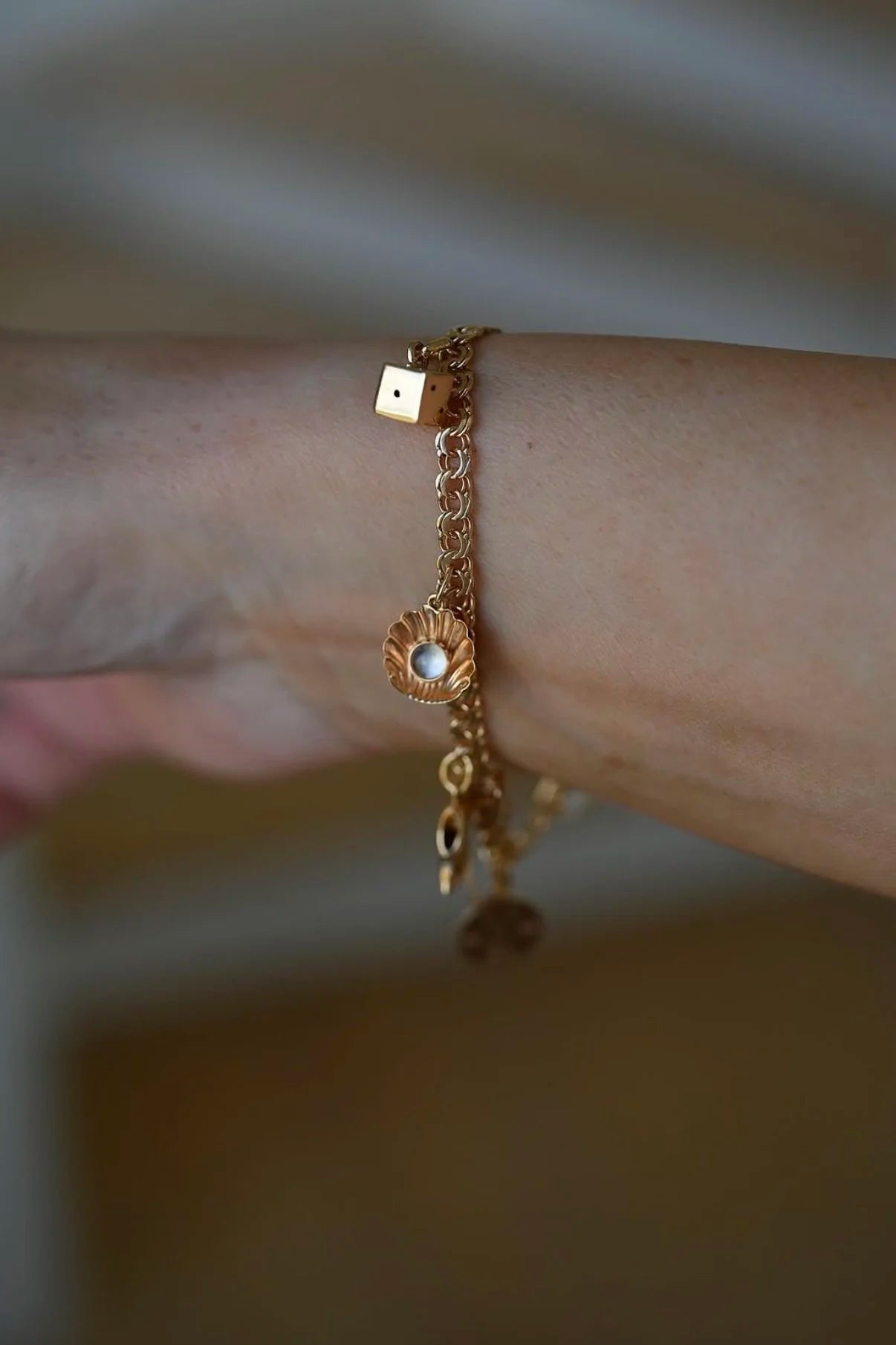 Vintage Charm Bracelet 18K Gold Sweden 1961