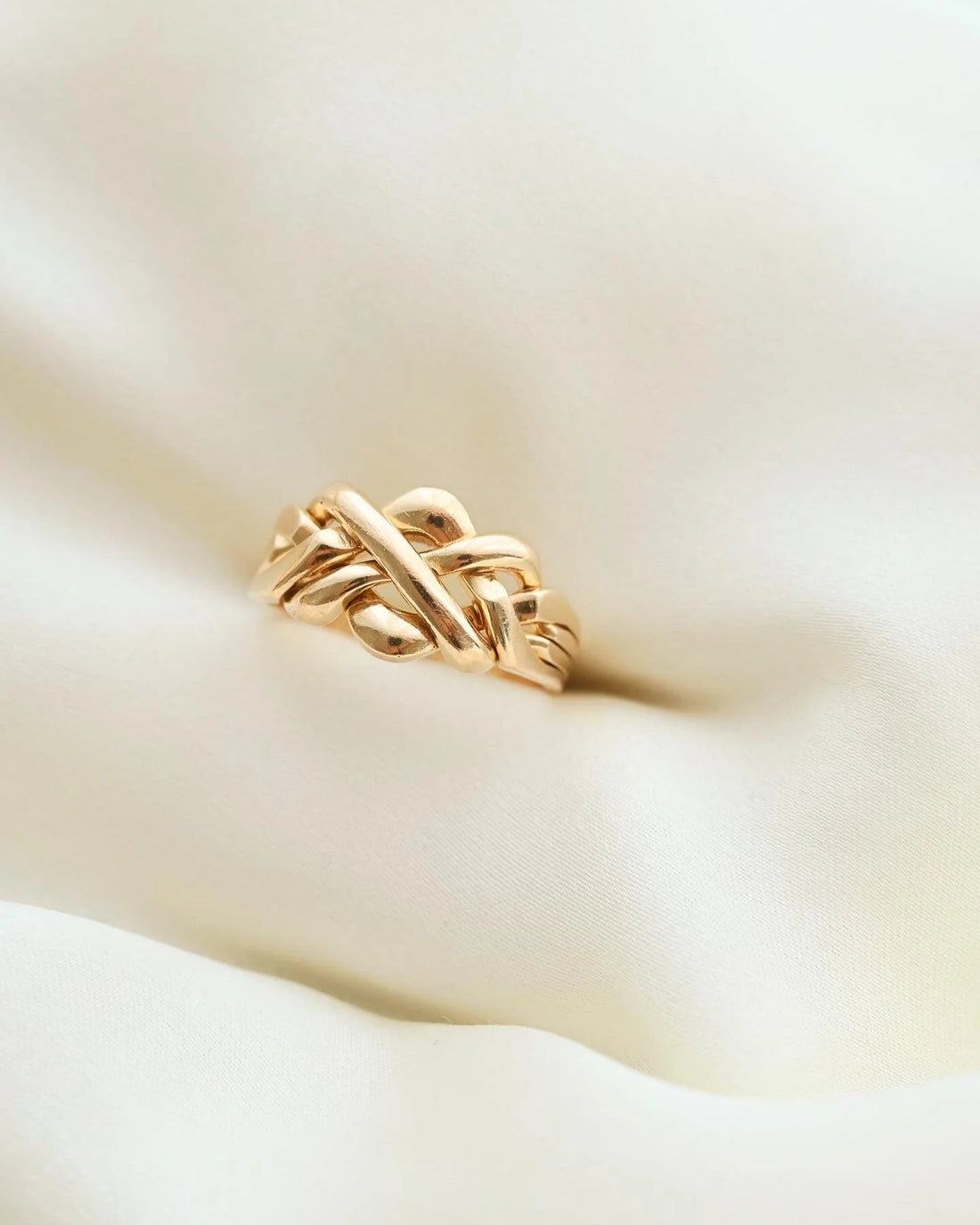 Rare Vintage Puzzle Ring 6.5 US 14K Gold