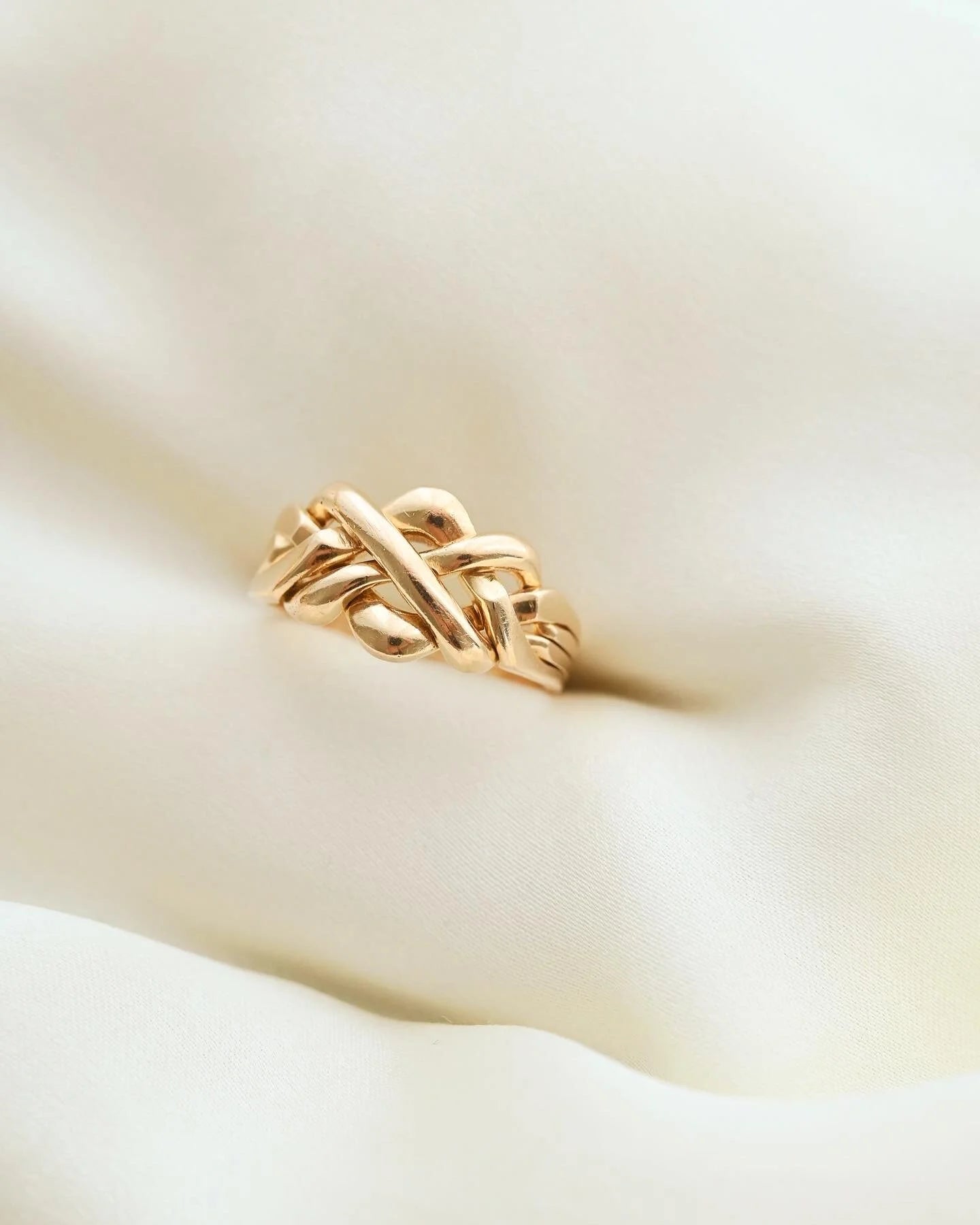 Rare Vintage Puzzle Ring 6.5 US 14K Gold
