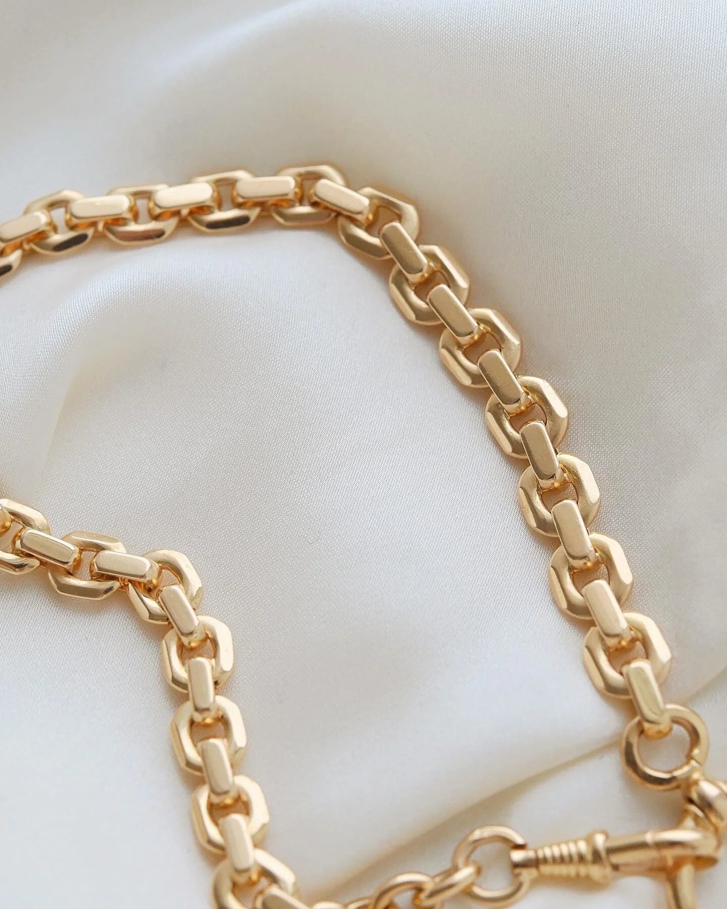Decadent, HEAVY 32 Grams Antique Watch Chain 18K Gold 1917