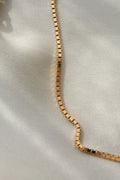 Classic Italian Rose Gold Box Link Chain 18K Gold