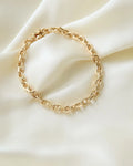 Radiant Danish Vintage Anchor Link Bracelet 14K Gold