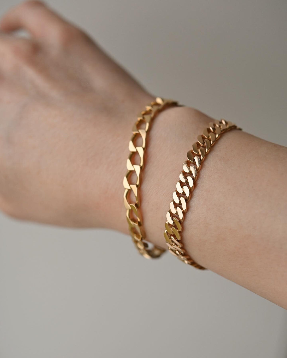 Rosy Toned 1963 Curb Link Bracelet 18K Gold