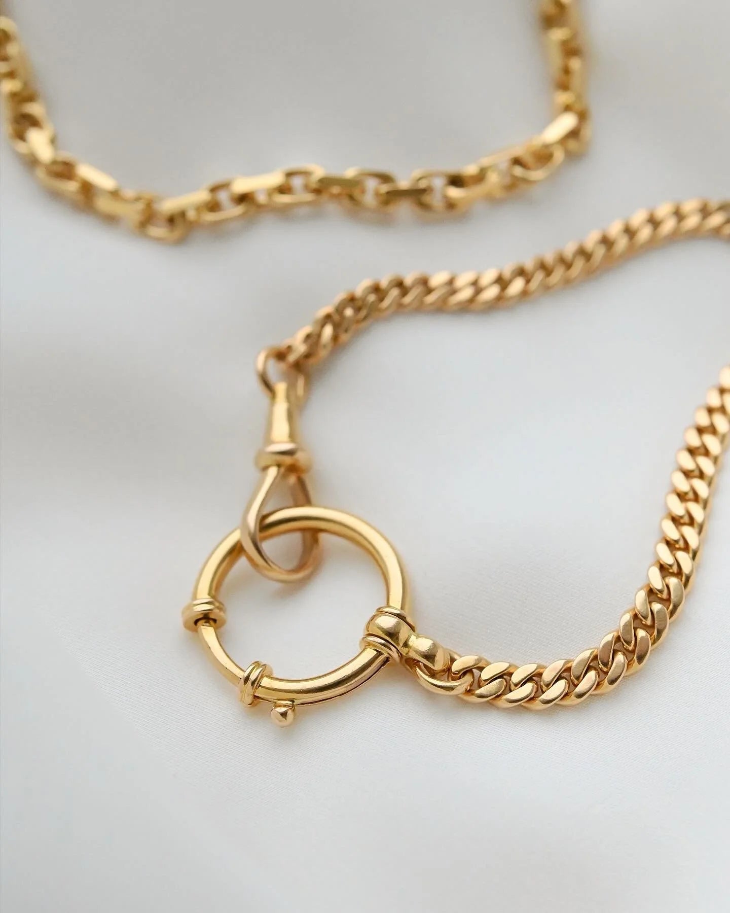 Perfect Rare Smaller Sized Old Watch Chain Bracelet 18K Gold 1920s