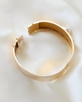 Amazing Swedish Vintage Bangle w Pearl 18K Gold 1957