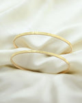 Beautiful 8.25 Inches Textured Solid Bangle 18K Gold