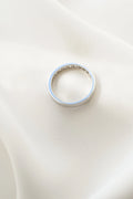 Dreamy Swedish Vintage Diamond Band 0.50 Carats Ring 18K White Gold
