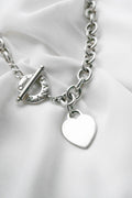 1990s Vintage Tiffany & Co. Heart Toggle “Legally Blonde” Necklace Sterling Silver