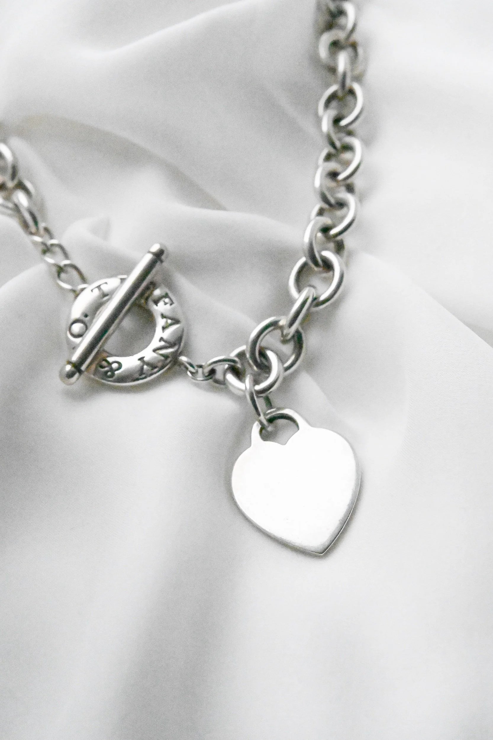 1990s Vintage Tiffany & Co. Heart Toggle “Legally Blonde” Necklace Sterling Silver