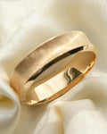 Radiant Textured Vintage Bangle 14K Gold 1970s
