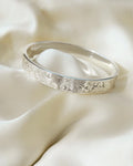 Divine Antique Flower Bangle Sterling Silver 1930s