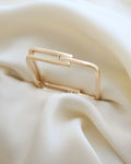 Perfect Scupltural Danish Vintage Bangle By Jørgen Rasmussen 14K Gold 1970s