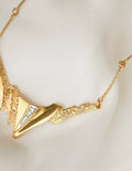 Organically Shaped Gorg Mid Century Necklace Diamonds and 18K Gold 1900s