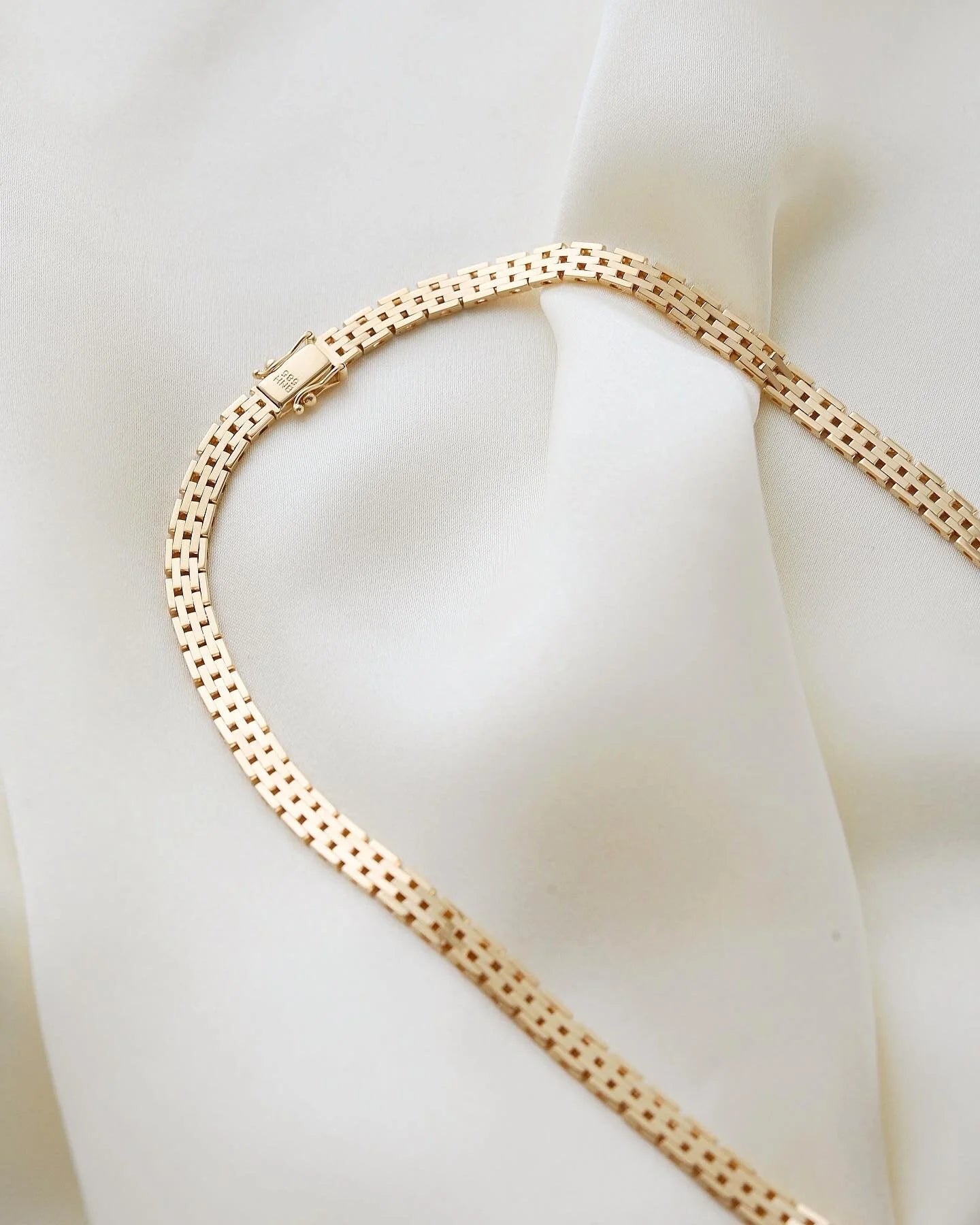 Rare Longer Danish Cleopatra Necklace 14K Gold 1960